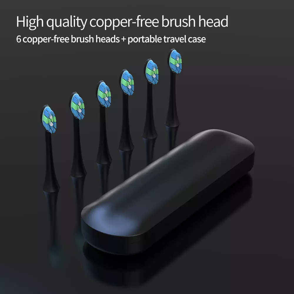Egyedi USB újratölthető Sonic fogkefe Smart Timer gyorstöltéssel, tartóval